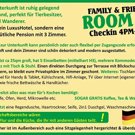 Penzion Deine Pension, Family & Friends P3, 5 Beds, 25qm, Check-in 4pm 5am *