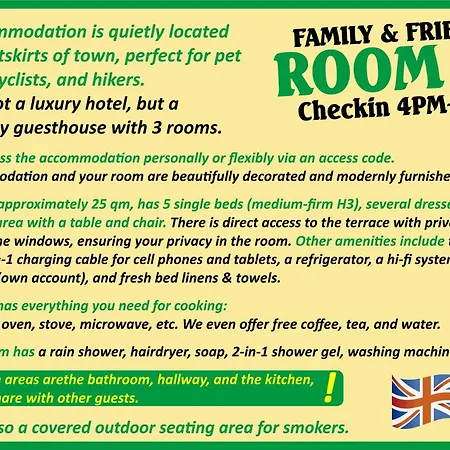 Penzion Deine Pension, Family & Friends P3, 5 Beds, 25qm, Check-in 4pm 5am